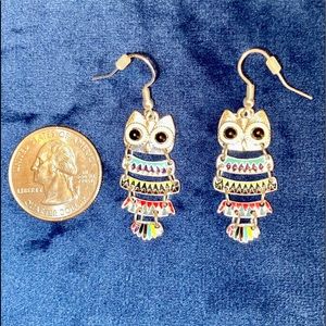 Owl fashion drop earrings